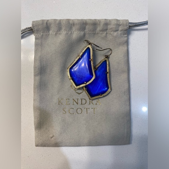 Kendra Scott Jewelry - Alexandra Statement Earrings in Gold & Cobalt Blue